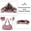 image:imageAngel Kiss Large Purses and Handbags for Women Washed Faux Leather Crossbody Hobo Satchel Shoulder Handbag Tote PursePink2
