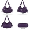 image:imageAngel Kiss Large Purses and Handbags for Women Washed Faux Leather Crossbody Hobo Satchel Shoulder Handbag Tote PursePurple