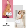image:imageAngel Kiss Large Purses and Handbags for Women Washed Faux Leather Crossbody Hobo Satchel Shoulder Handbag Tote PurseWhite