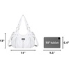 image:imageAngel Kiss Large Purses and Handbags for Women Washed Faux Leather Crossbody Hobo Satchel Shoulder Handbag Tote PurseWhite