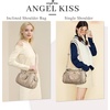 image:imageAngel Kiss Purses and Handbags for Women Washed Vegan Leather Crossbody Hobo Satchel Shoulder Tote Purse1apricot