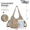 image:imageAngel Kiss Purses and Handbags for Women Washed Vegan Leather Crossbody Hobo Satchel Shoulder Tote Purse1apricot