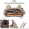 image:imageAngel Kiss Purses and Handbags for Women Washed Vegan Leather Crossbody Hobo Satchel Shoulder Tote Purse1apricot