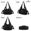 image:imageAngel Kiss Purses and Handbags for Women Washed Vegan Leather Crossbody Hobo Satchel Shoulder Tote Purse1black