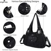 image:imageAngel Kiss Purses and Handbags for Women Washed Vegan Leather Crossbody Hobo Satchel Shoulder Tote Purse1black