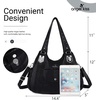 image:imageAngel Kiss Purses and Handbags for Women Washed Vegan Leather Crossbody Hobo Satchel Shoulder Tote Purse1black