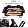 image:imageAngel Kiss Purses and Handbags for Women Washed Vegan Leather Crossbody Hobo Satchel Shoulder Tote Purse1black