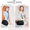 image:imageAngel Kiss Purses and Handbags for Women Washed Vegan Leather Crossbody Hobo Satchel Shoulder Tote Purse1black