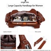 image:imageAngel Kiss Purses and Handbags for Women Washed Vegan Leather Crossbody Hobo Satchel Shoulder Tote Purse1brown