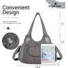 image:imageAngel Kiss Purses and Handbags for Women Washed Vegan Leather Crossbody Hobo Satchel Shoulder Tote Purse1grey