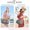 image:imageAngel Kiss Purses and Handbags for Women Washed Vegan Leather Crossbody Hobo Satchel Shoulder Tote Purse1grey