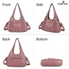 image:imageAngel Kiss Purses and Handbags for Women Washed Vegan Leather Crossbody Hobo Satchel Shoulder Tote Purse1pink