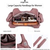 image:imageAngel Kiss Purses and Handbags for Women Washed Vegan Leather Crossbody Hobo Satchel Shoulder Tote Purse1pink