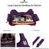 image:imageAngel Kiss Purses and Handbags for Women Washed Vegan Leather Crossbody Hobo Satchel Shoulder Tote Purse1purple