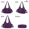 image:imageAngel Kiss Purses and Handbags for Women Washed Vegan Leather Crossbody Hobo Satchel Shoulder Tote Purse1purple
