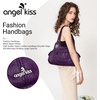 image:imageAngel Kiss Purses and Handbags for Women Washed Vegan Leather Crossbody Hobo Satchel Shoulder Tote Purse1purple