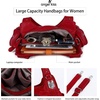 image:imageAngel Kiss Purses and Handbags for Women Washed Vegan Leather Crossbody Hobo Satchel Shoulder Tote Purse1red