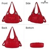 image:imageAngel Kiss Purses and Handbags for Women Washed Vegan Leather Crossbody Hobo Satchel Shoulder Tote Purse1red