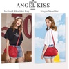 image:imageAngel Kiss Purses and Handbags for Women Washed Vegan Leather Crossbody Hobo Satchel Shoulder Tote Purse1red
