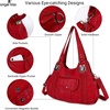 image:imageAngel Kiss Purses and Handbags for Women Washed Vegan Leather Crossbody Hobo Satchel Shoulder Tote Purse1red