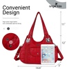 image:imageAngel Kiss Purses and Handbags for Women Washed Vegan Leather Crossbody Hobo Satchel Shoulder Tote Purse1red