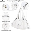 image:imageAngel Kiss Purses and Handbags for Women Washed Vegan Leather Crossbody Hobo Satchel Shoulder Tote Purse1white