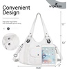 image:imageAngel Kiss Purses and Handbags for Women Washed Vegan Leather Crossbody Hobo Satchel Shoulder Tote Purse1white