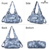 image:imageAngel Kiss Purses and Handbags for Women Washed Vegan Leather Crossbody Hobo Satchel Shoulder Tote Purse7028blue