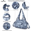 image:imageAngel Kiss Purses and Handbags for Women Washed Vegan Leather Crossbody Hobo Satchel Shoulder Tote Purse7028blue