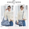image:imageAngel Kiss Purses and Handbags for Women Washed Vegan Leather Crossbody Hobo Satchel Shoulder Tote Purse7028blue