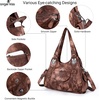 image:imageAngel Kiss Purses and Handbags for Women Washed Vegan Leather Crossbody Hobo Satchel Shoulder Tote Purse7028brown