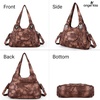 image:imageAngel Kiss Purses and Handbags for Women Washed Vegan Leather Crossbody Hobo Satchel Shoulder Tote Purse7028brown