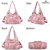 image:imageAngel Kiss Purses and Handbags for Women Washed Vegan Leather Crossbody Hobo Satchel Shoulder Tote Purse7028pink