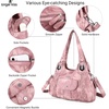 image:imageAngel Kiss Purses and Handbags for Women Washed Vegan Leather Crossbody Hobo Satchel Shoulder Tote Purse7028pink