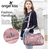 image:imageAngel Kiss Purses and Handbags for Women Washed Vegan Leather Crossbody Hobo Satchel Shoulder Tote Purse7028pink
