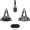 image:imageAngel Kiss Purses for Women Small Hobo Shoulder Bags Vagen Leather MultiPocket Tote Bag with ZipperBlack Leopard