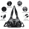 image:imageAngel Kiss Purses for Women Small Hobo Shoulder Bags Vagen Leather MultiPocket Tote Bag with ZipperBlack Leopard