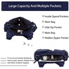 image:imageAngel Kiss Purses for Women Small Hobo Shoulder Bags Vagen Leather MultiPocket Tote Bag with ZipperBlue