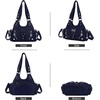 image:imageAngel Kiss Purses for Women Small Hobo Shoulder Bags Vagen Leather MultiPocket Tote Bag with ZipperBlue