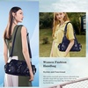 image:imageAngel Kiss Purses for Women Small Hobo Shoulder Bags Vagen Leather MultiPocket Tote Bag with ZipperBlue