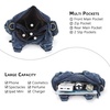 image:imageAngel Kiss Purses for Women Small Hobo Shoulder Bags Vagen Leather MultiPocket Tote Bag with ZipperBlue Denim