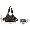 image:imageAngel Kiss Purses for Women Small Hobo Shoulder Bags Vagen Leather MultiPocket Tote Bag with ZipperBronze