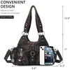 image:imageAngel Kiss Purses for Women Small Hobo Shoulder Bags Vagen Leather MultiPocket Tote Bag with ZipperBronze