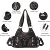 image:imageAngel Kiss Purses for Women Small Hobo Shoulder Bags Vagen Leather MultiPocket Tote Bag with ZipperBronze