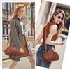 image:imageAngel Kiss Purses for Women Small Hobo Shoulder Bags Vagen Leather MultiPocket Tote Bag with ZipperBrown