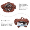 image:imageAngel Kiss Purses for Women Small Hobo Shoulder Bags Vagen Leather MultiPocket Tote Bag with ZipperBrown