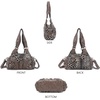image:imageAngel Kiss Purses for Women Small Hobo Shoulder Bags Vagen Leather MultiPocket Tote Bag with ZipperBrown Leopard