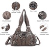 image:imageAngel Kiss Purses for Women Small Hobo Shoulder Bags Vagen Leather MultiPocket Tote Bag with ZipperBrown Leopard