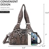 image:imageAngel Kiss Purses for Women Small Hobo Shoulder Bags Vagen Leather MultiPocket Tote Bag with ZipperBrown Leopard