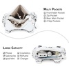 image:imageAngel Kiss Purses for Women Small Hobo Shoulder Bags Vagen Leather MultiPocket Tote Bag with ZipperLeopard White